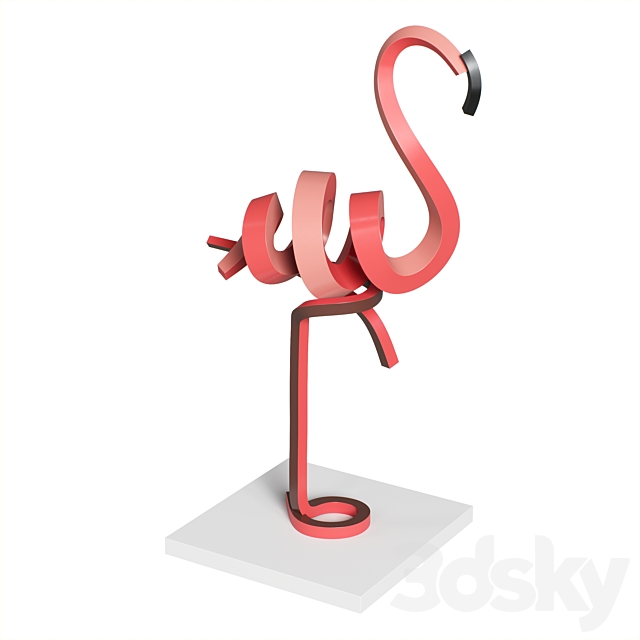 Statue Flamingo 2020 3d