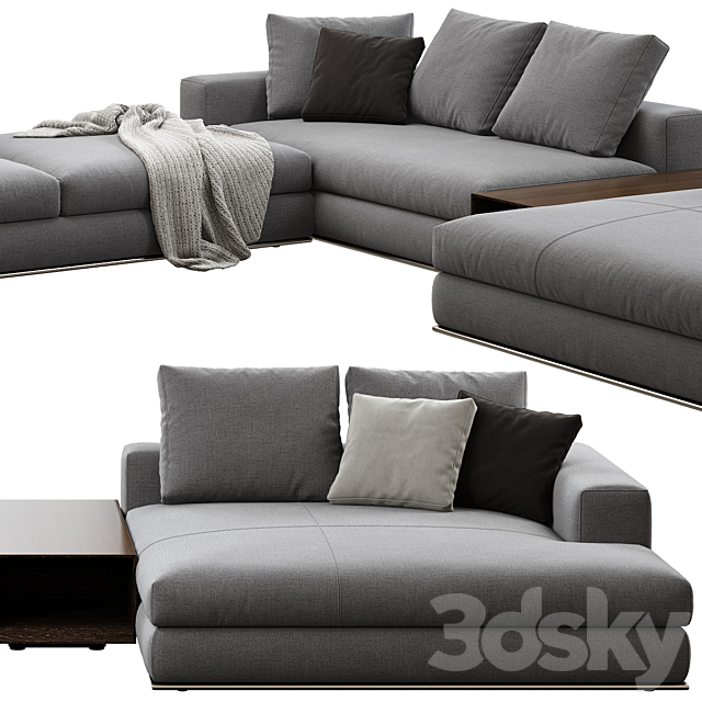 Minotti _ Hamilton Sofa Corner Composition 3dsky