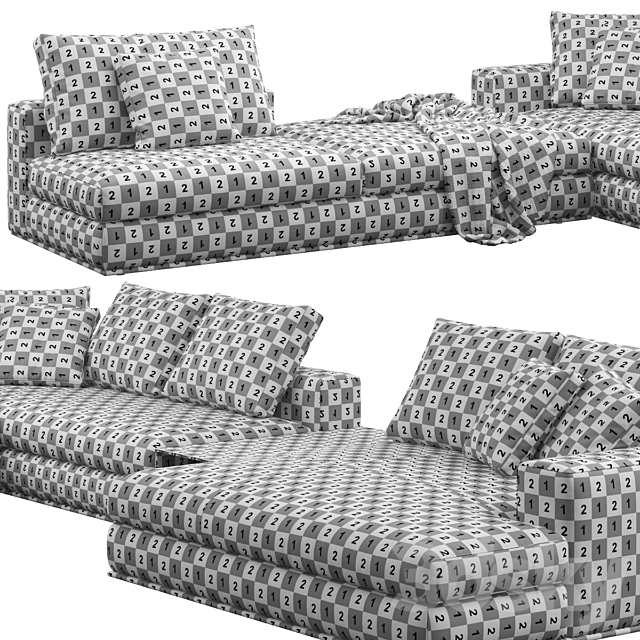 Minotti _ Hamilton Sofa Corner Composition 3dmodel