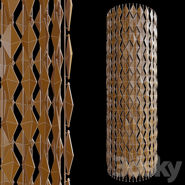 Decorative partition-screen Vargov Design (radius) 3DS Max Model - thumbnail 2