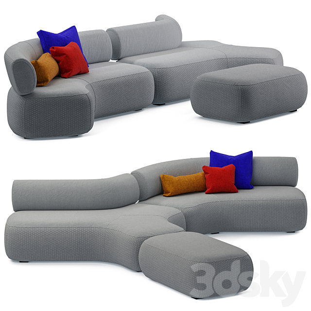 Grassoler Modular Sofa CUC 3d