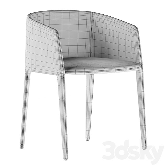 Achille chair by Mdfitalia 3DS Max Model - thumbnail 3
