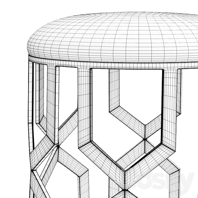 Trellis Accent Stool 3dmodel