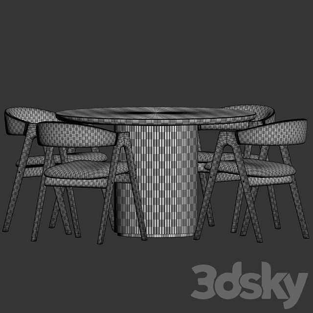 Dining Set 78 3DSMax File - thumbnail 4