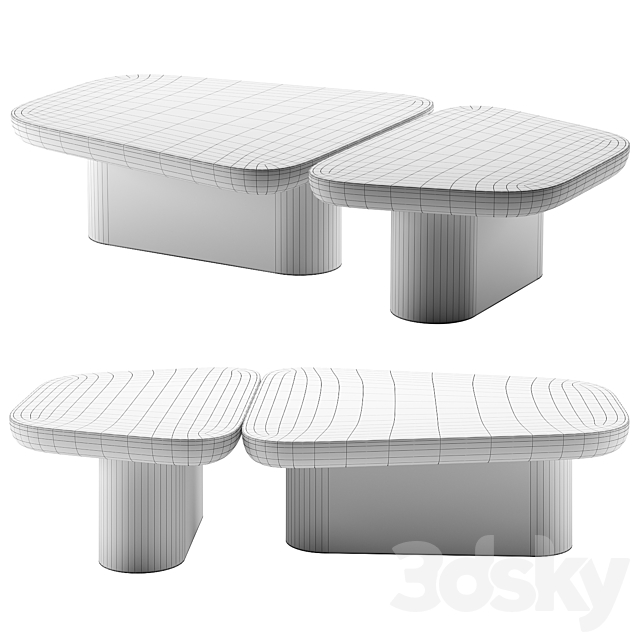 PANGEA Coffee Table By Secolo 3DSMax File - thumbnail 2