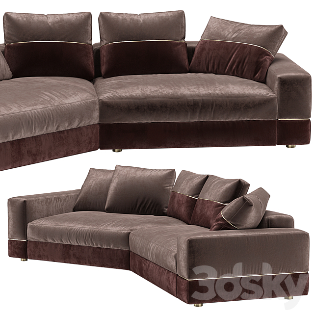 LUXENCE MAXIME DIAGONAL SOFA 3d