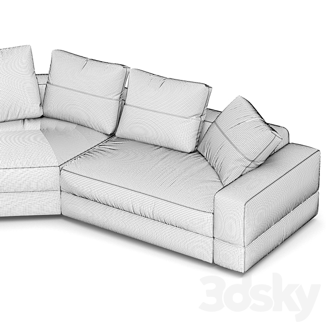LUXENCE MAXIME DIAGONAL SOFA 3d Download