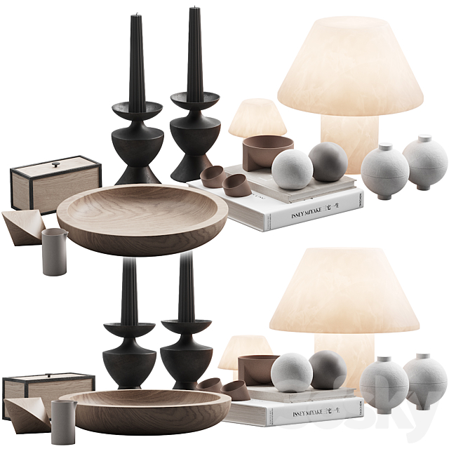 116 decorative set 029 japan style decor P03 3d