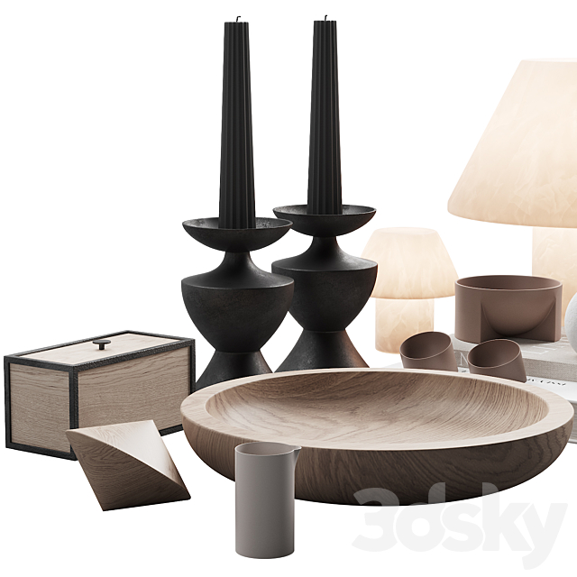 116 decorative set 029 japan style decor P03 3d Download