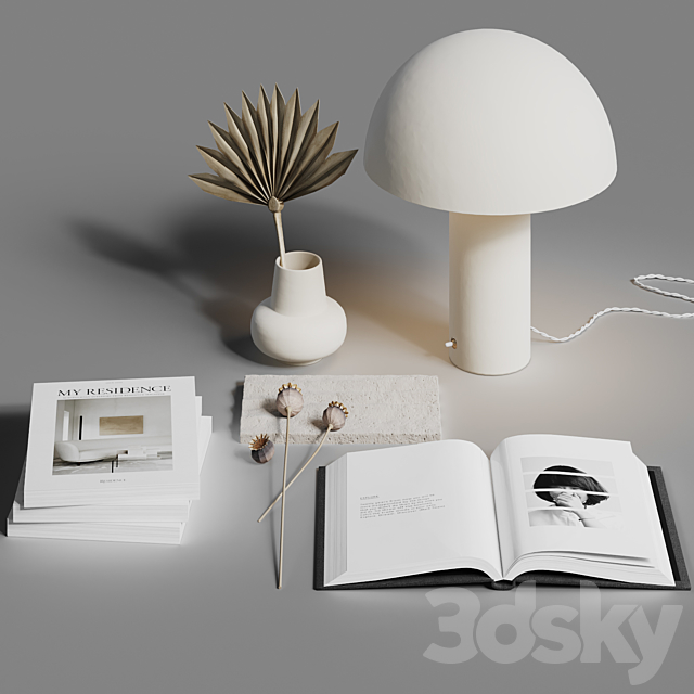 white decorative set 3DSMax File - thumbnail 3