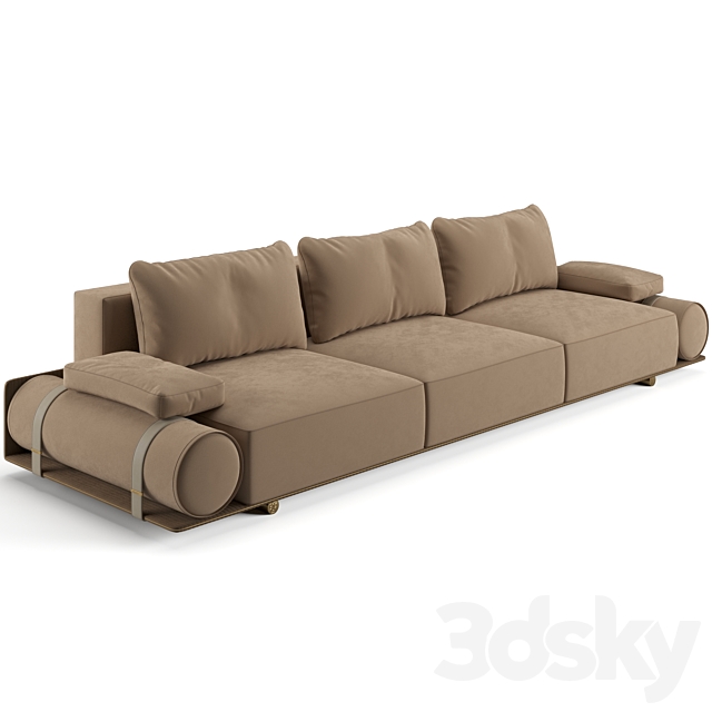 Visionnaire Donovan roll sofa 302 cm 3DSMax File - thumbnail 2
