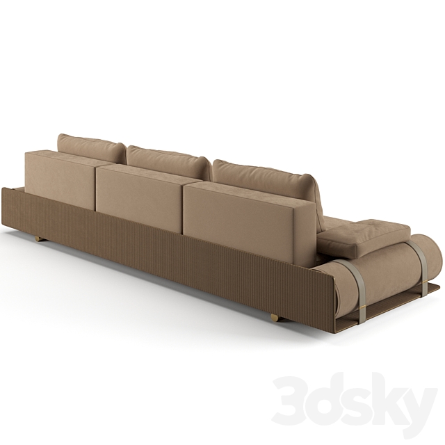 Visionnaire Donovan roll sofa 302 cm 3DSMax File - thumbnail 3