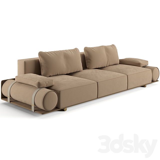 Visionnaire Donovan roll sofa 302 cm 3DSMax File - thumbnail 4