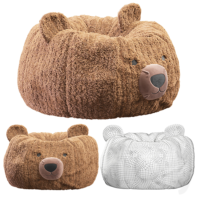 Pottery Barn Bean Bag Koala. Bear. Kitty 3DSMax File - thumbnail 4