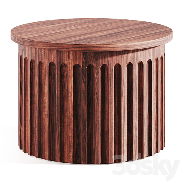 Fluted Coffee Table by Galvin Brothers 3DSMax File - thumbnail 2