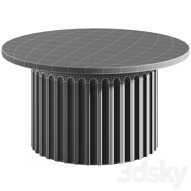 Fluted Coffee Table by Galvin Brothers 3DSMax File - thumbnail 5