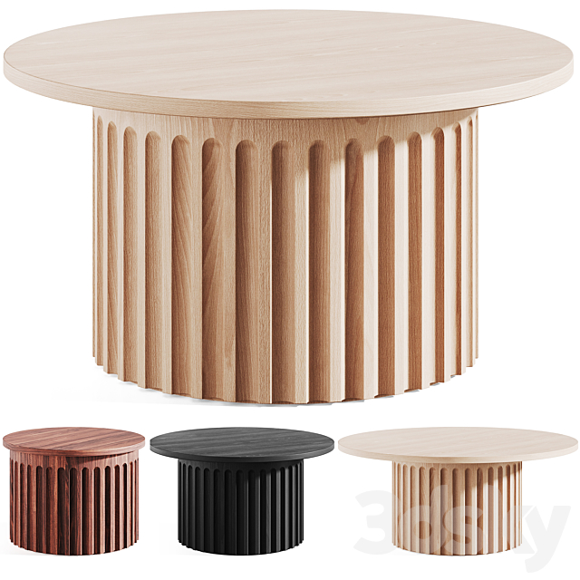 Fluted Coffee Table by Galvin Brothers 3DSMax File - thumbnail 1