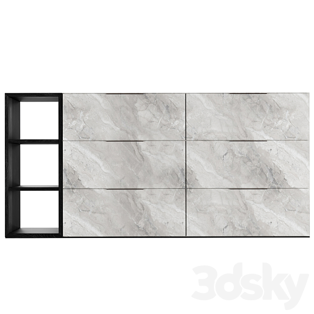 Vig Furniture Nova Domus Maranello – Modern Gray Wash & Faux Marble Dresser 3DSMax File - thumbnail 2