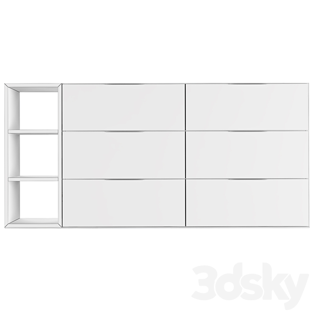 Vig Furniture Nova Domus Maranello – Modern Gray Wash & Faux Marble Dresser 3DSMax File - thumbnail 4