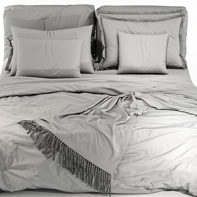 MYNIGHT By Lema Double bed with upholstered headboard 3dskyfree