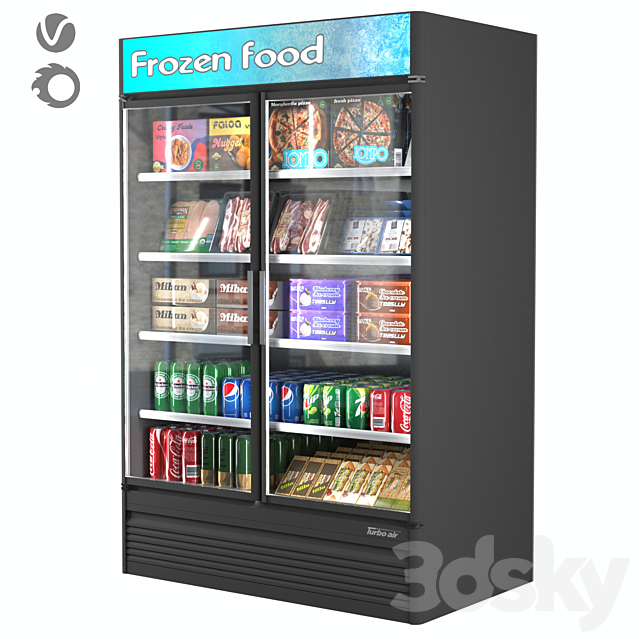 commercial refrigerator – turbo air 3DSMax File - thumbnail 1