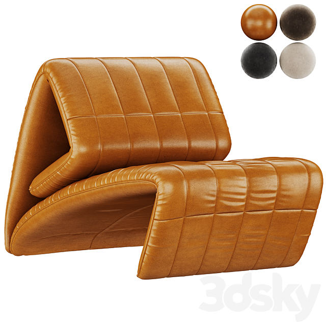 DS 266 Leather armchair 3DSMax File - thumbnail 1