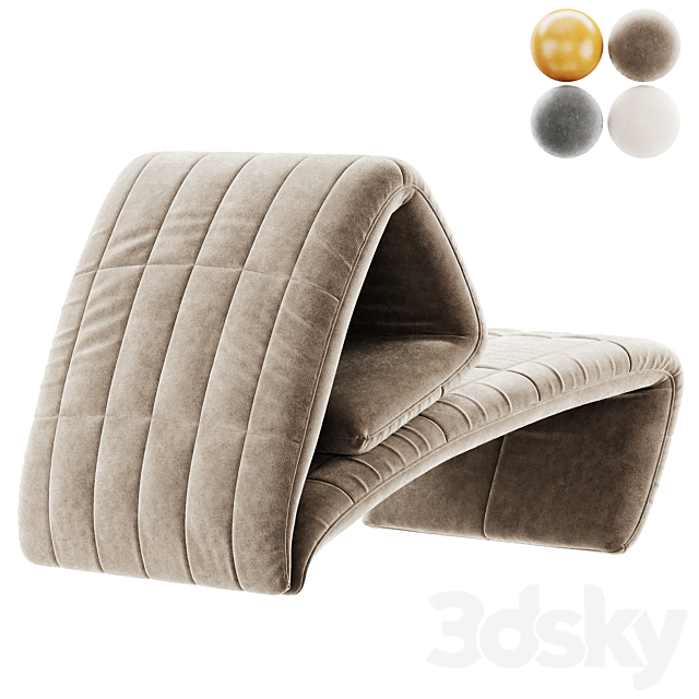 DS 266 Leather armchair 3DSMax File - thumbnail 4