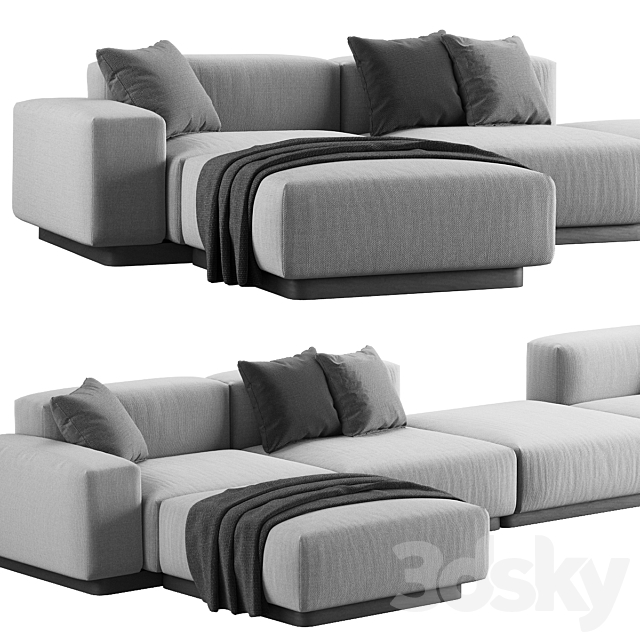 003 Soft modular sofa 4 seat by Vitra 3dsky