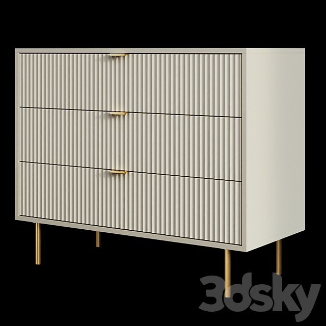 OM Chest of drawers CASCADE 3 drawers (JOMEHOME) 3DSMax File - thumbnail 1