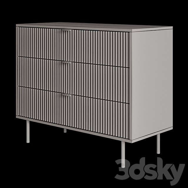 OM Chest of drawers CASCADE 3 drawers (JOMEHOME) 3DSMax File - thumbnail 2