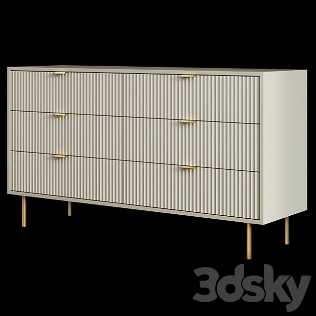 OM Chest of drawers CASCADE 6 drawers (JOMEHOME) 3DSMax File - thumbnail 1