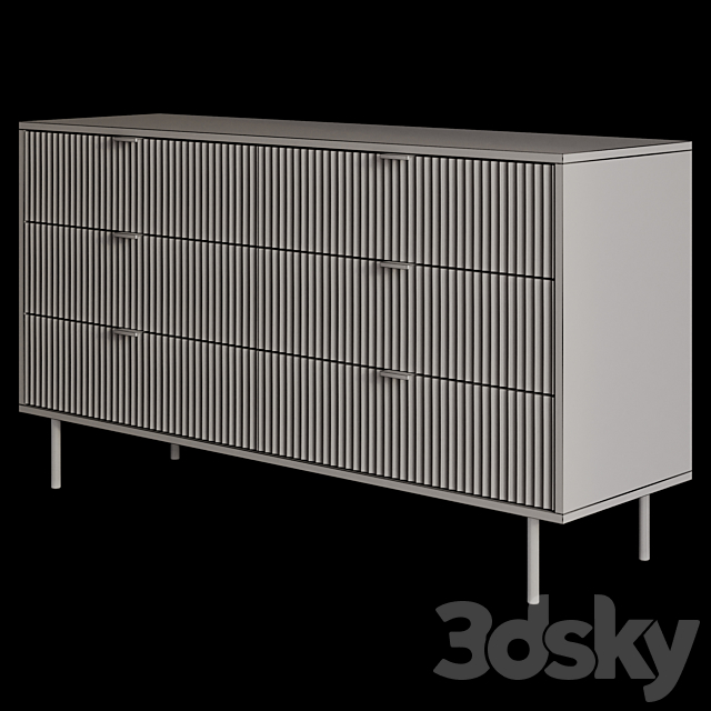 OM Chest of drawers CASCADE 6 drawers (JOMEHOME) 3DSMax File - thumbnail 2