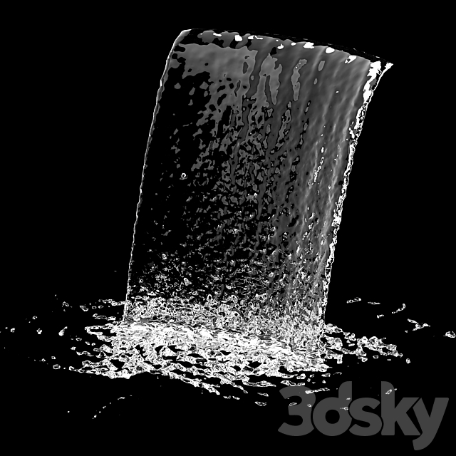 Liquids water fountain set 2 3d