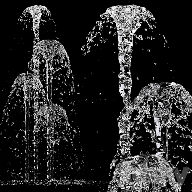Liquids water fountain set 2 3dskyfree