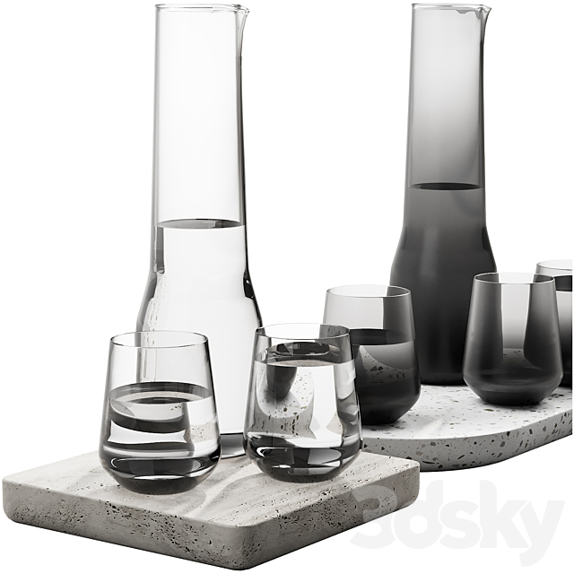 132 dishes decor set 07 iittala essence clear and smoked 3dskyfree