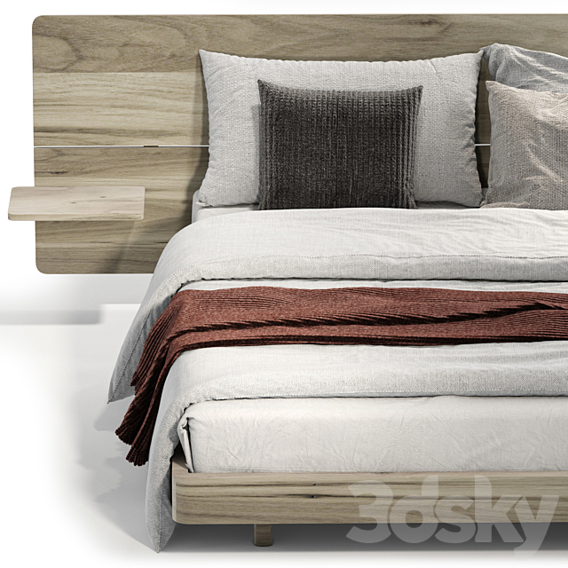ALMA Bed with integrated nightstands By Huppe 3DSMax File - thumbnail 4