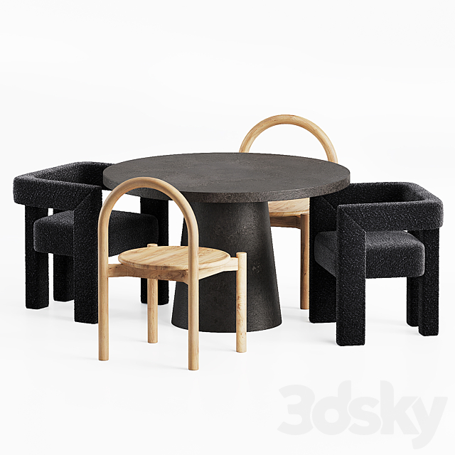 Crate and Barrel Dining set 3dmodel