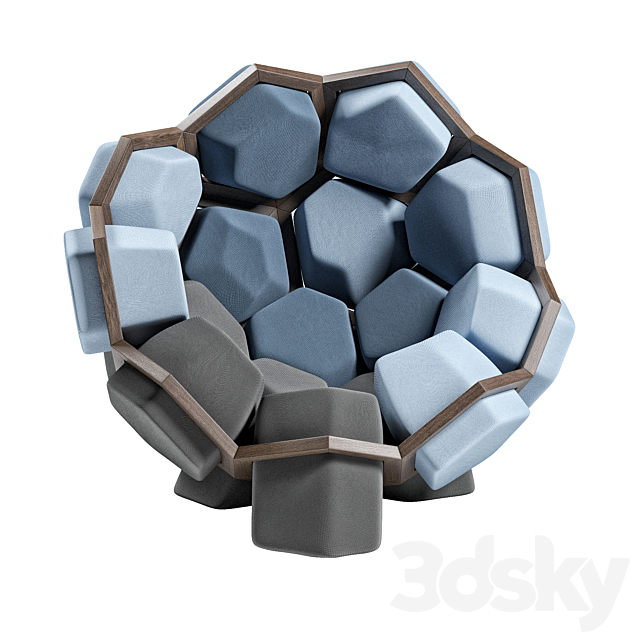 Modular armchair Quartz by Ctrlzak 3d