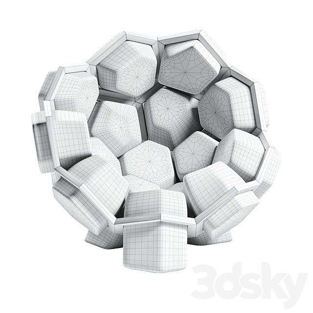 Modular armchair Quartz by Ctrlzak 3dskyfree