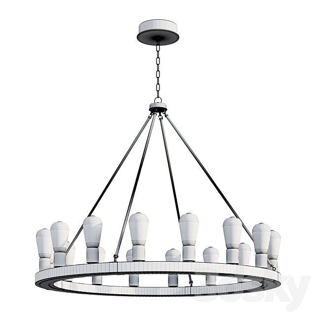 Chandelier INDUSTRIAL FARMHOUSE CHANDELIER SKU CH18143 lamp 3d