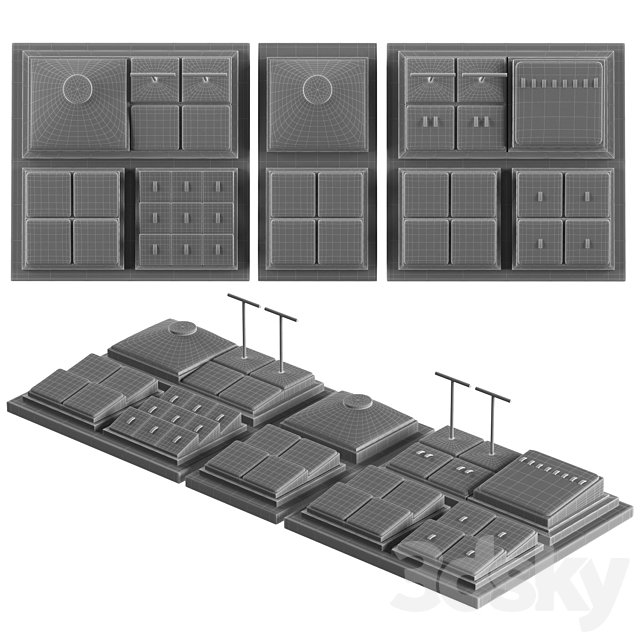 Jewelry display fanxi-03 3dskyfree