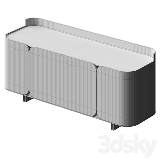 Chest of drawers rounded 3dsky