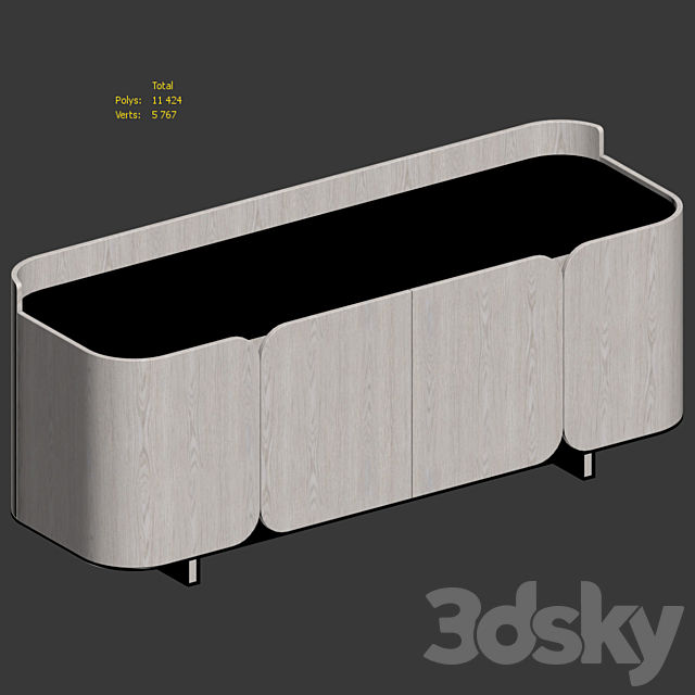 Chest of drawers rounded 3dskyfree