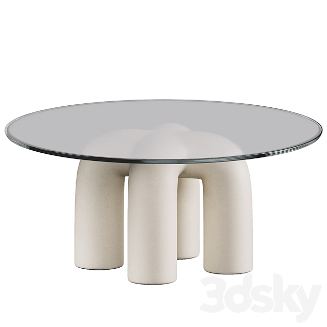 Contemporary Hand-Built Ceramic Stitch Table 3DSMax File - thumbnail 2