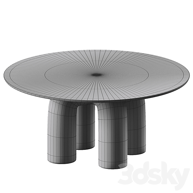 Contemporary Hand-Built Ceramic Stitch Table 3DSMax File - thumbnail 3