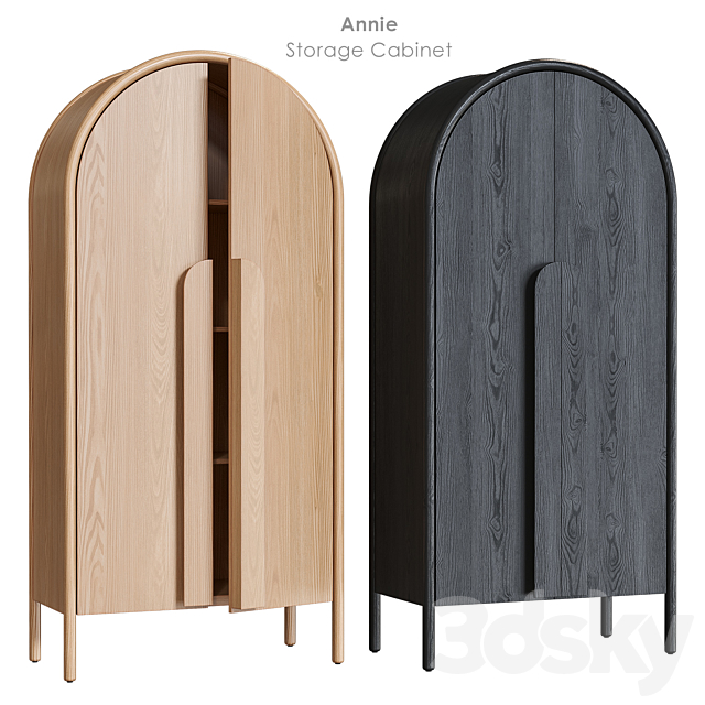 Annie Natural Storage Cabinet 3DSMax File - thumbnail 1