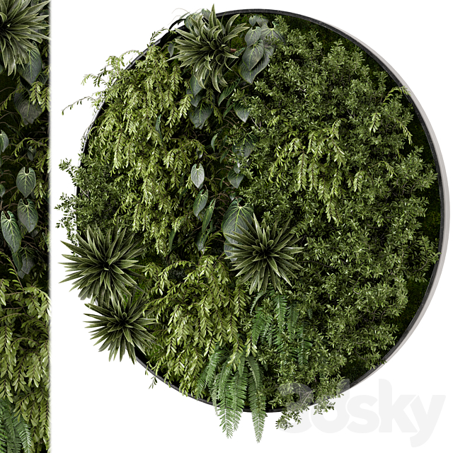Indoor Wall Vertical Garden Set - Set 714 3d