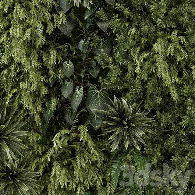 Indoor Wall Vertical Garden Set - Set 714 3dmodel