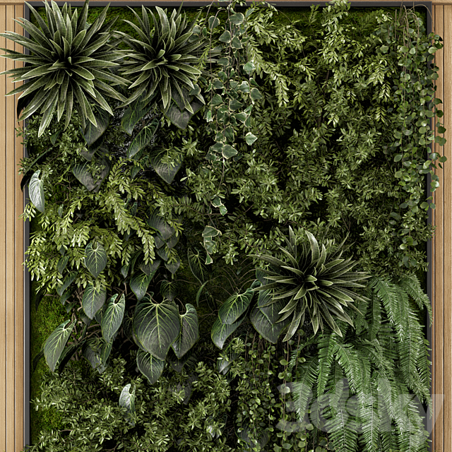 Indoor Wall Vertical Garden Set – Set 728 3DSMax File - thumbnail 4