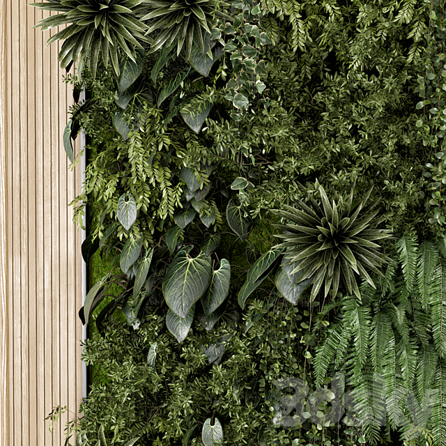 Indoor Wall Vertical Garden Set – Set 728 3DSMax File - thumbnail 5